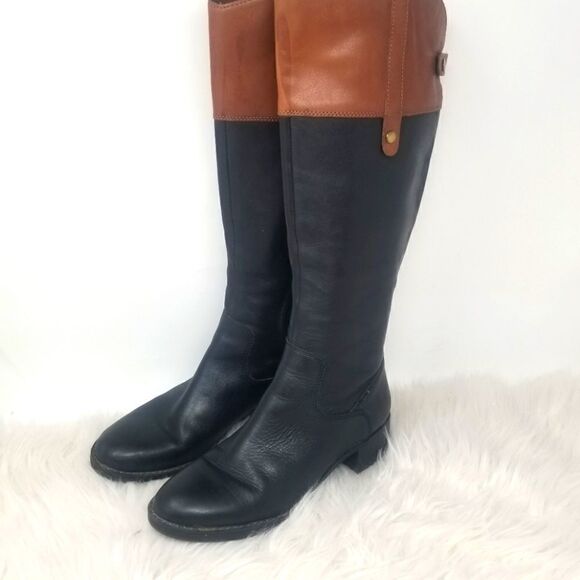 Tall Franco Sarto Leather Boots. Sz 6 - Picture 1 of 16